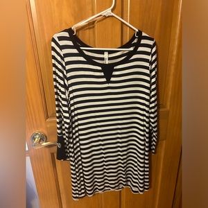 Emerald Navy & White Tunic